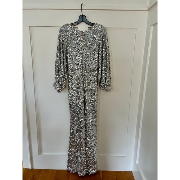 Sachin‎ & Babi Sequin Gabby Silver Gown Size 2 - Picture 4 of 5